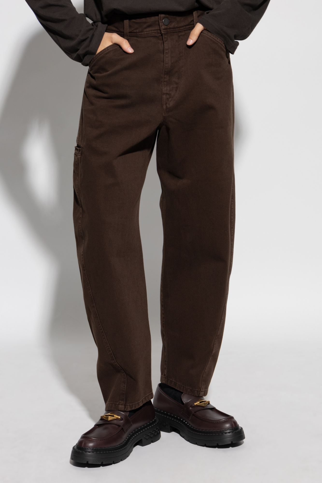 Brown Wide-Leg Pants Lemaire - Vitkac Italy